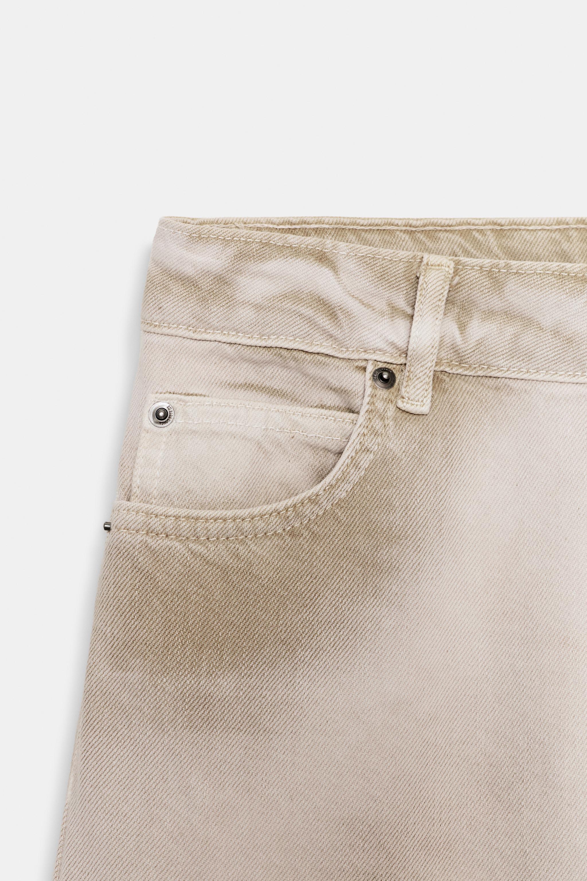 ZW COLLECTION HIGH-WAISTED WASHED EFFECT JEANS